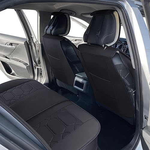 Miniatura 4 de OASIS AUTO Fundas de Asiento de Ajuste Personalizado para Toyota Camry 2012-2025, Cojín Protector de Asiento de Cuero Sintético Impermeable,