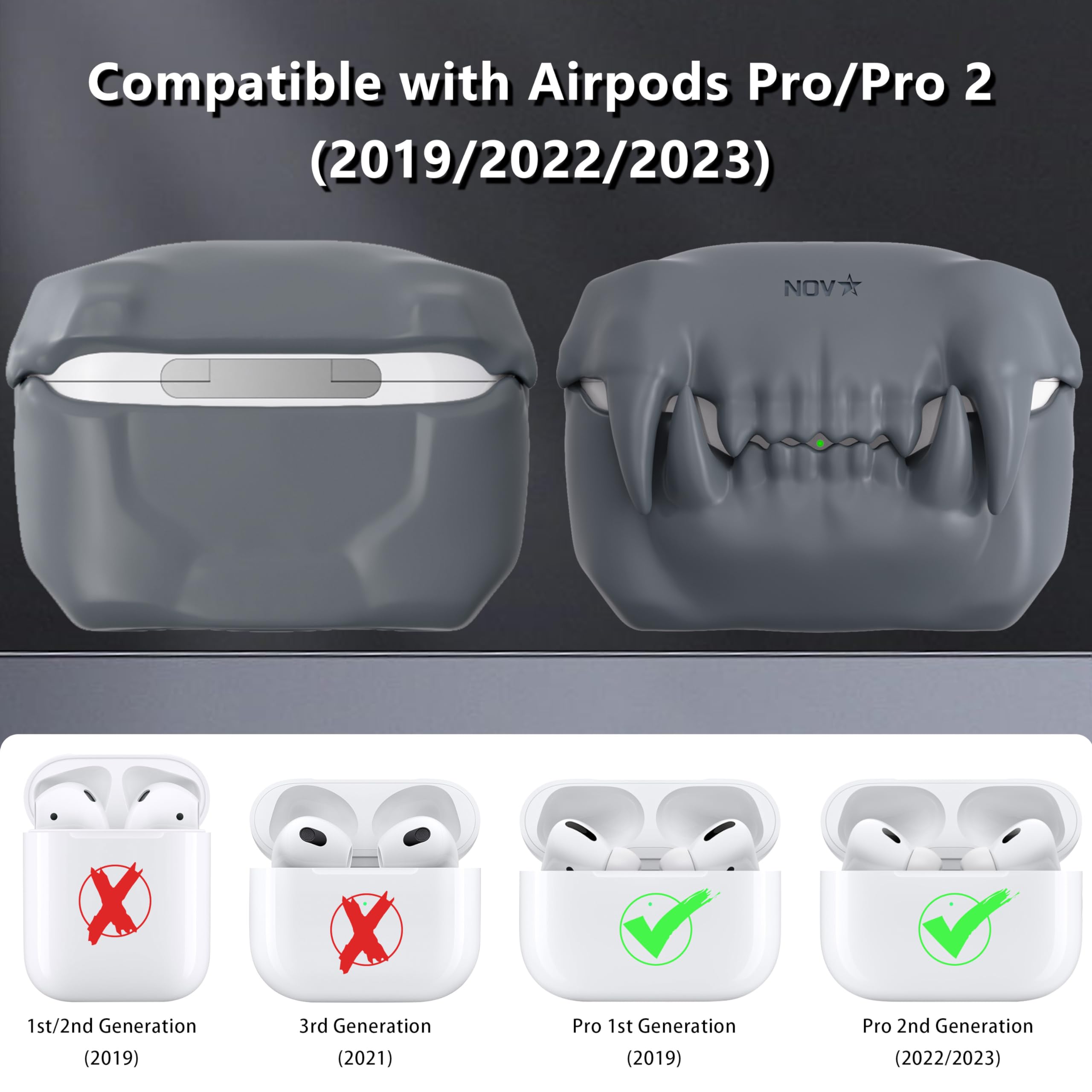 Amazon.com: Novastar Compatible with Airpods Pro 2nd Generation