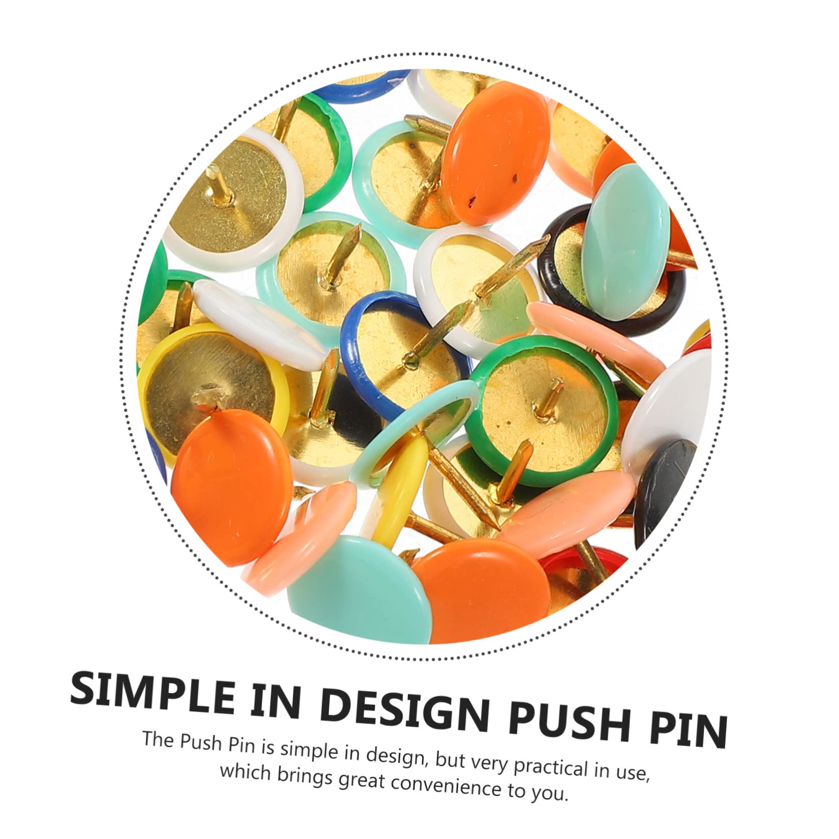 SHINEOFI 500piezas Chinchetas Coloridas Redondas para Oficina y Escuela De Pushpins Prácticos para Tableros De Anuncios Decoración y De Mensajes