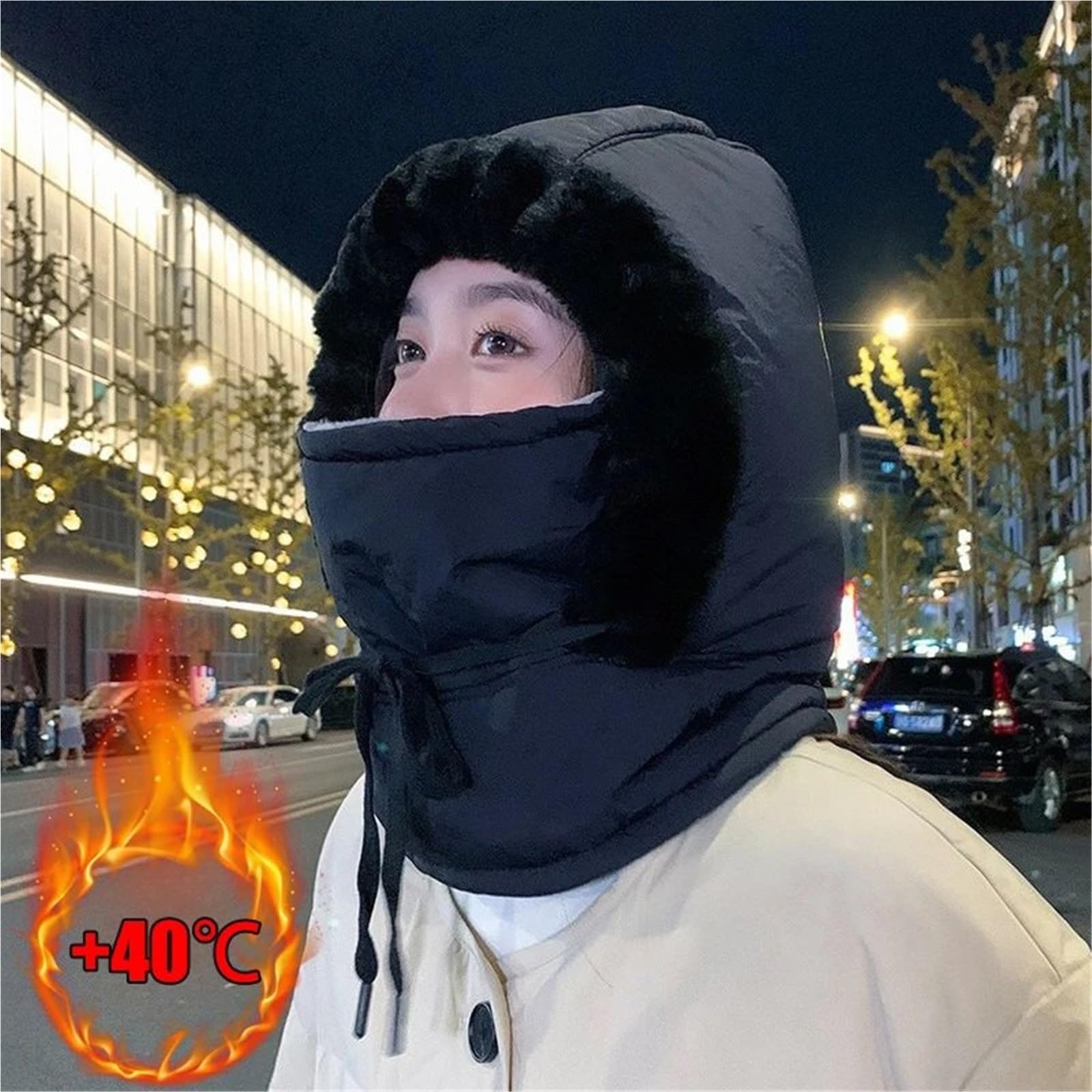 Scaldacollo Visiera da Sci Antivento Maschera Termica Traspirante Invernale Scaldacollo Sciarpa Cappuccio per Casco Scaldacollo da Ciclismo sottocasco