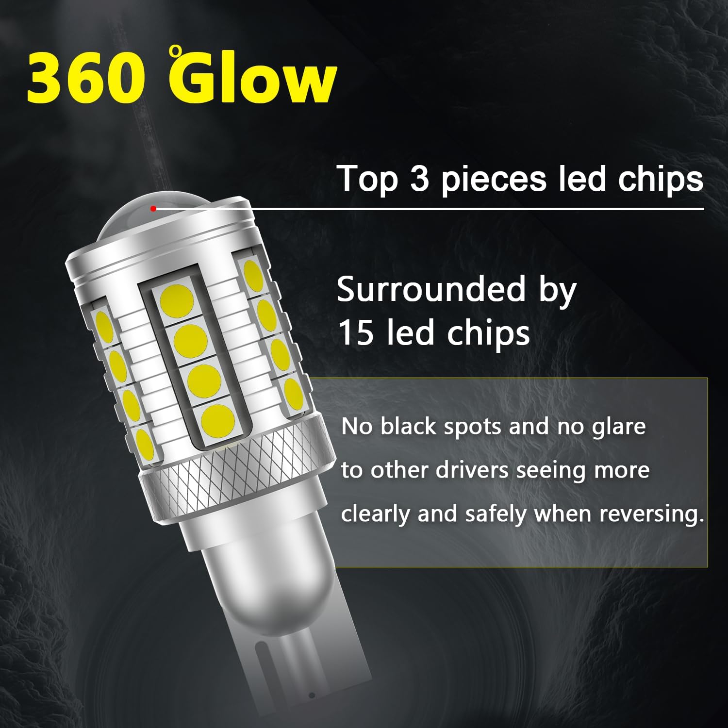921 W16W LED Backup Light Bulbs for Ford 2009 2010 2011 2012 2013 2014 F150 Reverse Lamp, 6000K Cool White Super Bright OEM Replacement 912 W16W Plug and Play, 2-Pack