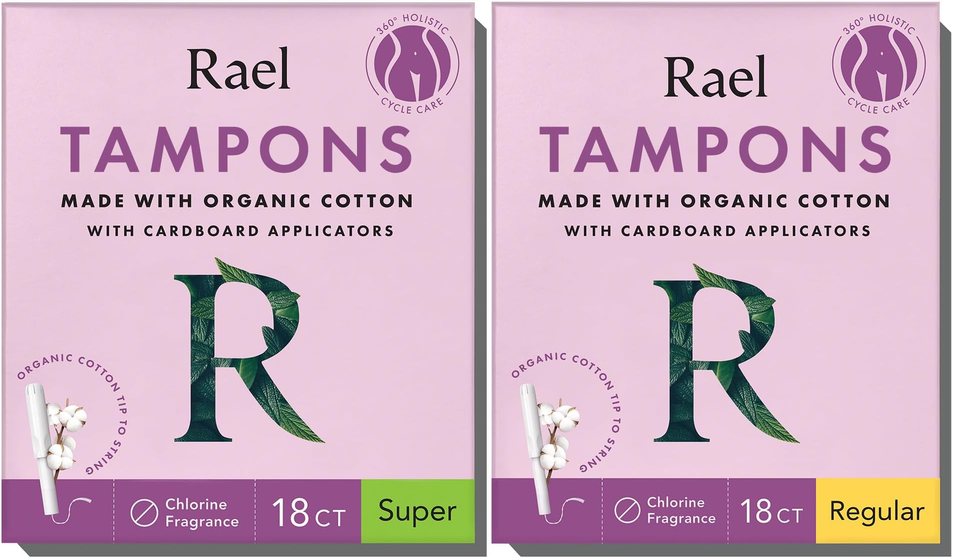 Rael Period Bundle BPAFree Slim Applicator Tampon