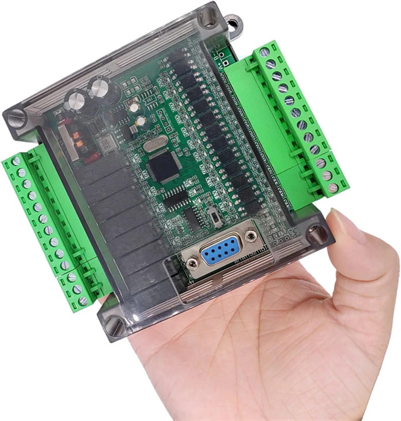 COKYIS PLC programmable Controller 1N-20MR DC Relay Module with Base Industrial Control Board Programmable Logic Controller