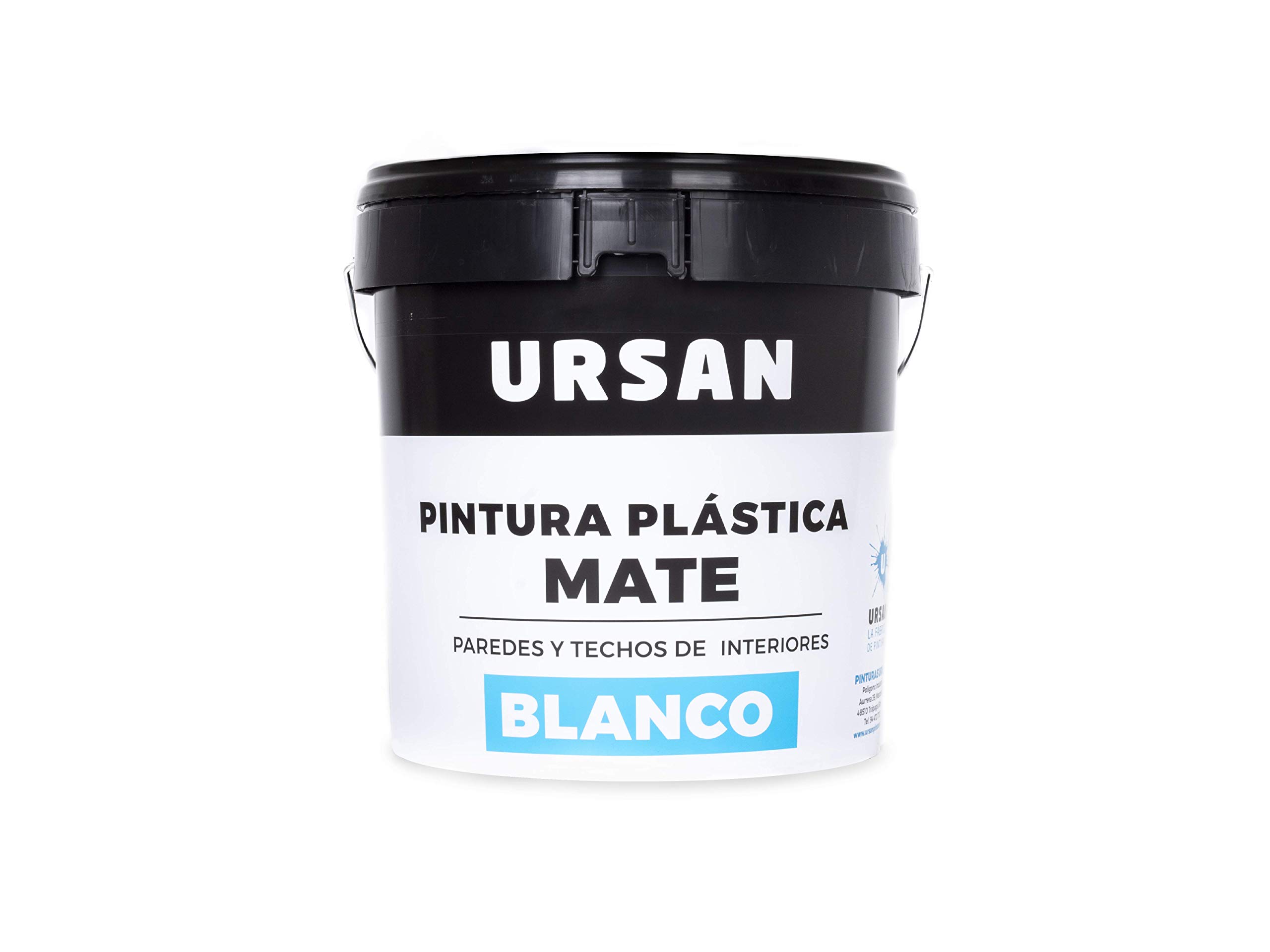 URSAN DECORMAT INTERIOR MATE BLANCO 15L PARA PAREDES Y TECHOS-CUBRIENTE Y DE FACIL APLICACION