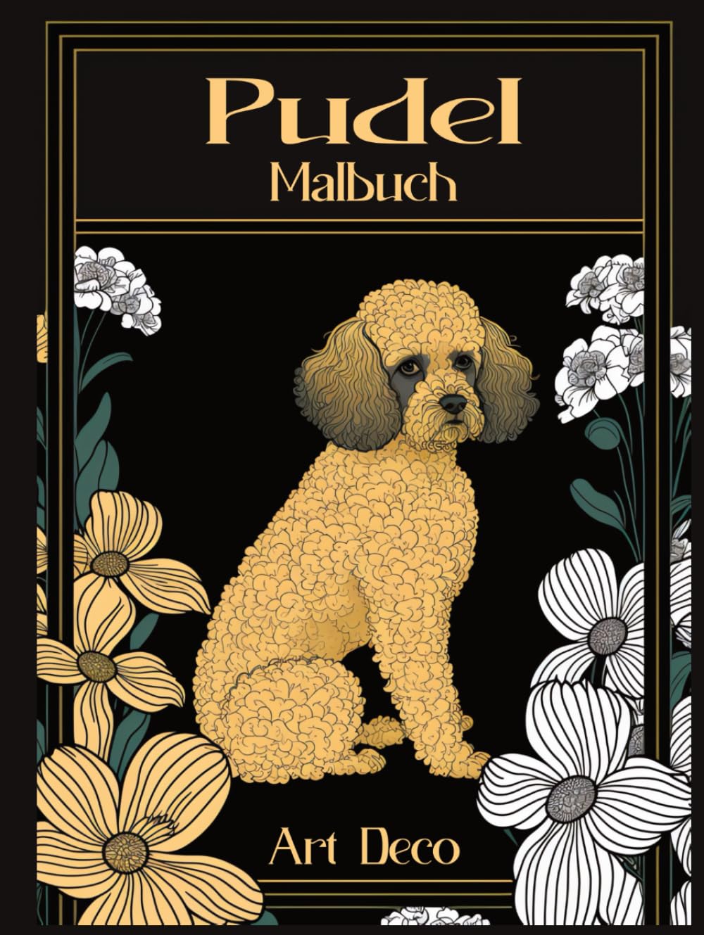 Livre coloriage caniche Art Deco relaxation anti stress papier epais