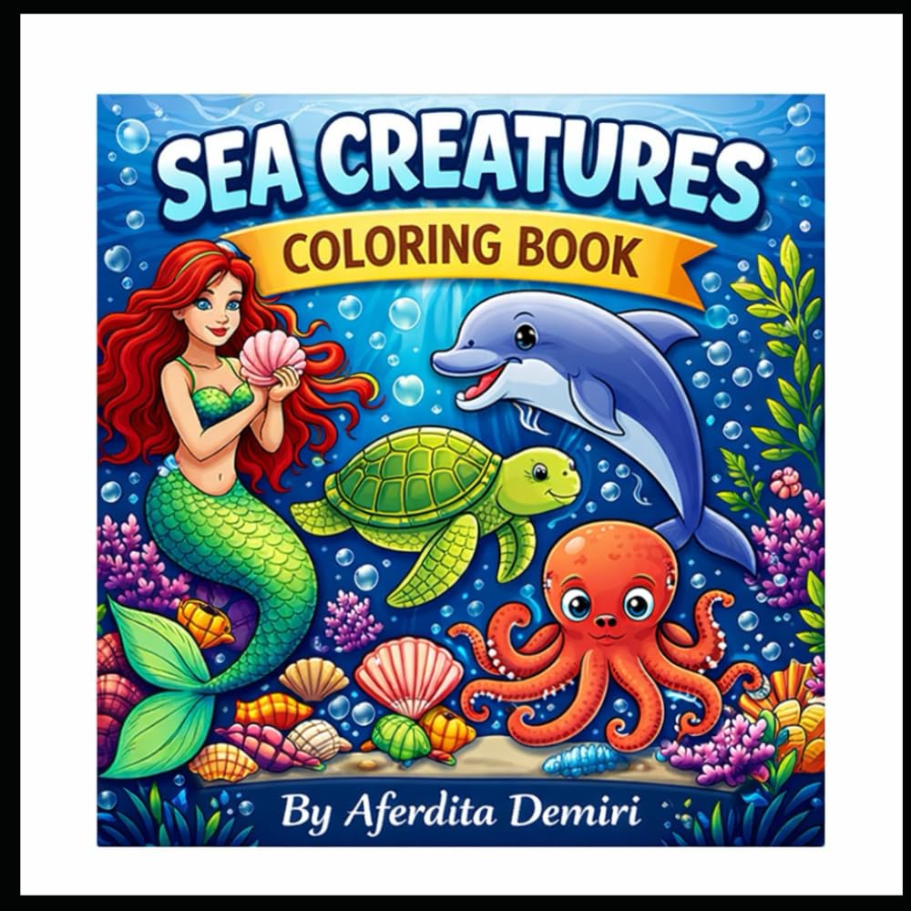 SEA CREATURES: COLORING BOOK