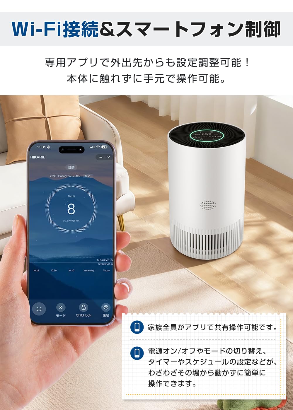 空気清浄機 Alexa対応 & スマホ遠隔操作 15畳 花粉対策 強力脱臭 Amazon.co.jp: 2520度 空気清浄機 Alexa対応 & スマホ遠隔操作 15