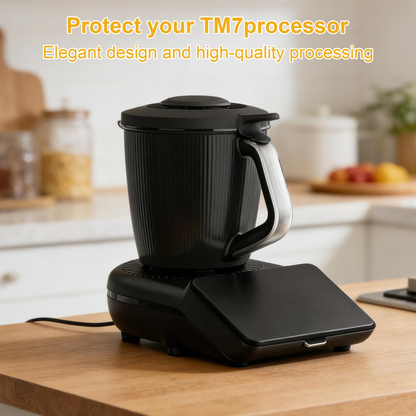 nplaseta Protector de pantalla Vorwerk Thermomix TM7, protege la pantalla de arañazos e impactos, accesorio gadget para Thermomix TM7 Bimby, color negro — view 7