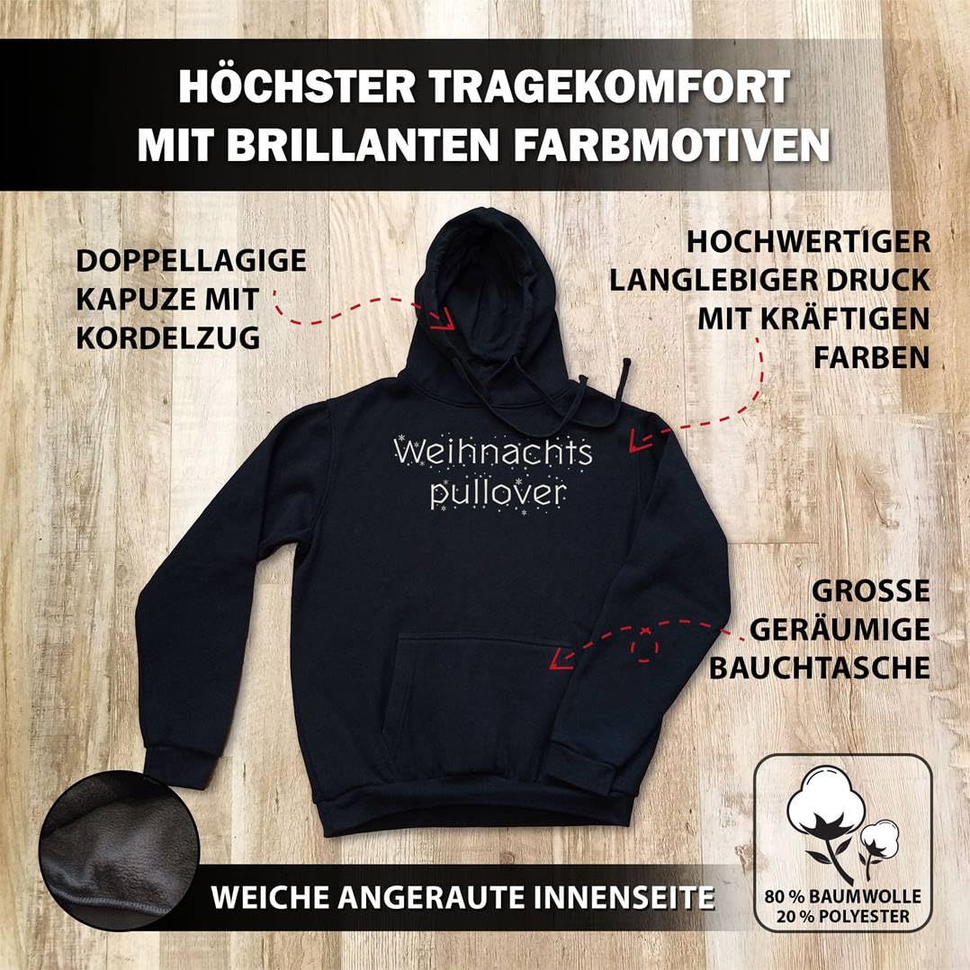 Tassenbrennerei Weihnachtspullover - Statement Pullover für Weihnachten - Hoodie für Männer & Frauen, Weihnachtsmuffel - Herren & Damen