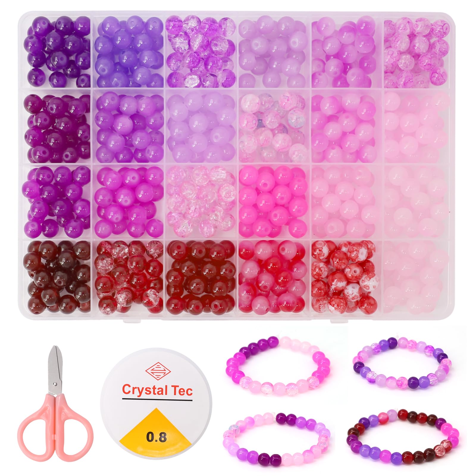 Lot De 4560 Perles Heishi Pour Bracelets À Faire Soi-Même, 12 Brins De