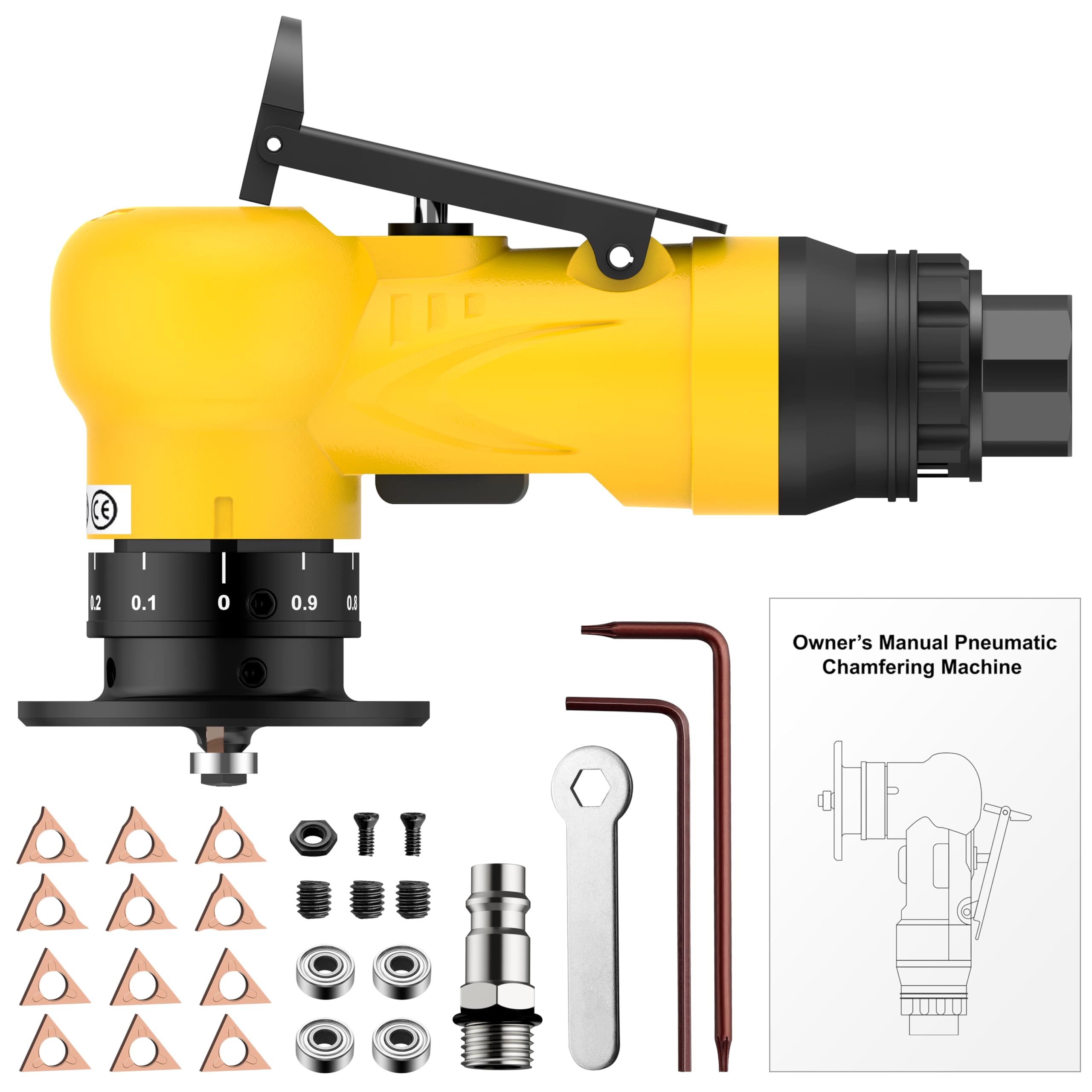 AMTOVL Pneumatic Chamfering Tool - 2-in-1 Blades -8 AMTOVL Pneumatic Chamfering Tool - 2-in-1 Blades -8