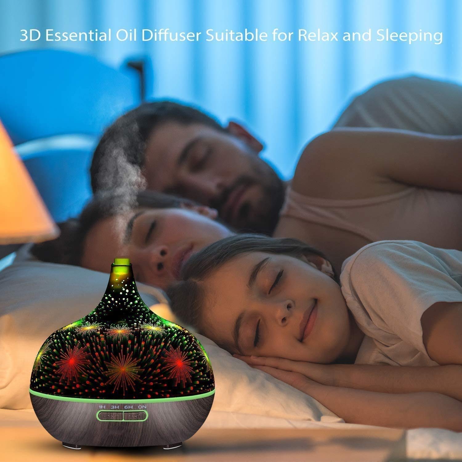 Diffusore di Olio Essenziale da 400 ml, diffusore aromaterapia, diffusori for Oli Essenziali con spegnimento Automatico, 4 Timer, Set Regalo for la casa