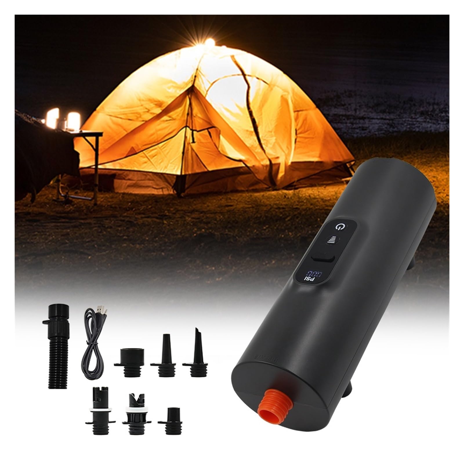 Bomba De Aire Eléctrica For Botes Inflables con Apagado Automático, Compresor Portátil For, Kayaks Y InflacióN Acelerada