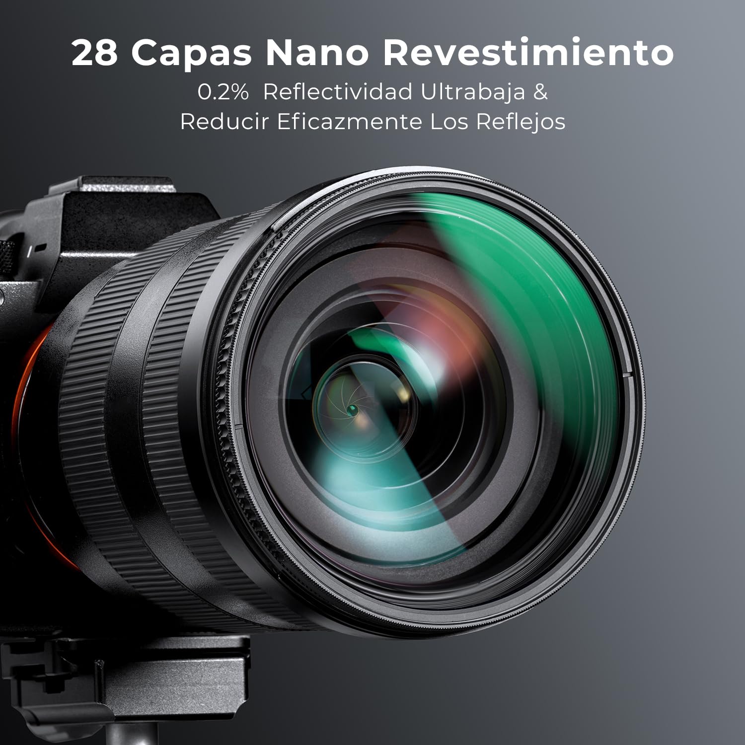K&F CONCEPT Nano-Xcel 55mm Filtro Polarizador True Color, Polarizador Circular CPL Filtros con 28 Capas Revestimiento Nano