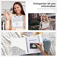 Vista 5 de Ospelelf Carpeta de 3 anillos de 1 pulgada, bonitas carpetas para documentos de tamaño carta (11 x 8.5 pulgadas) con 5 separadores de pestañas