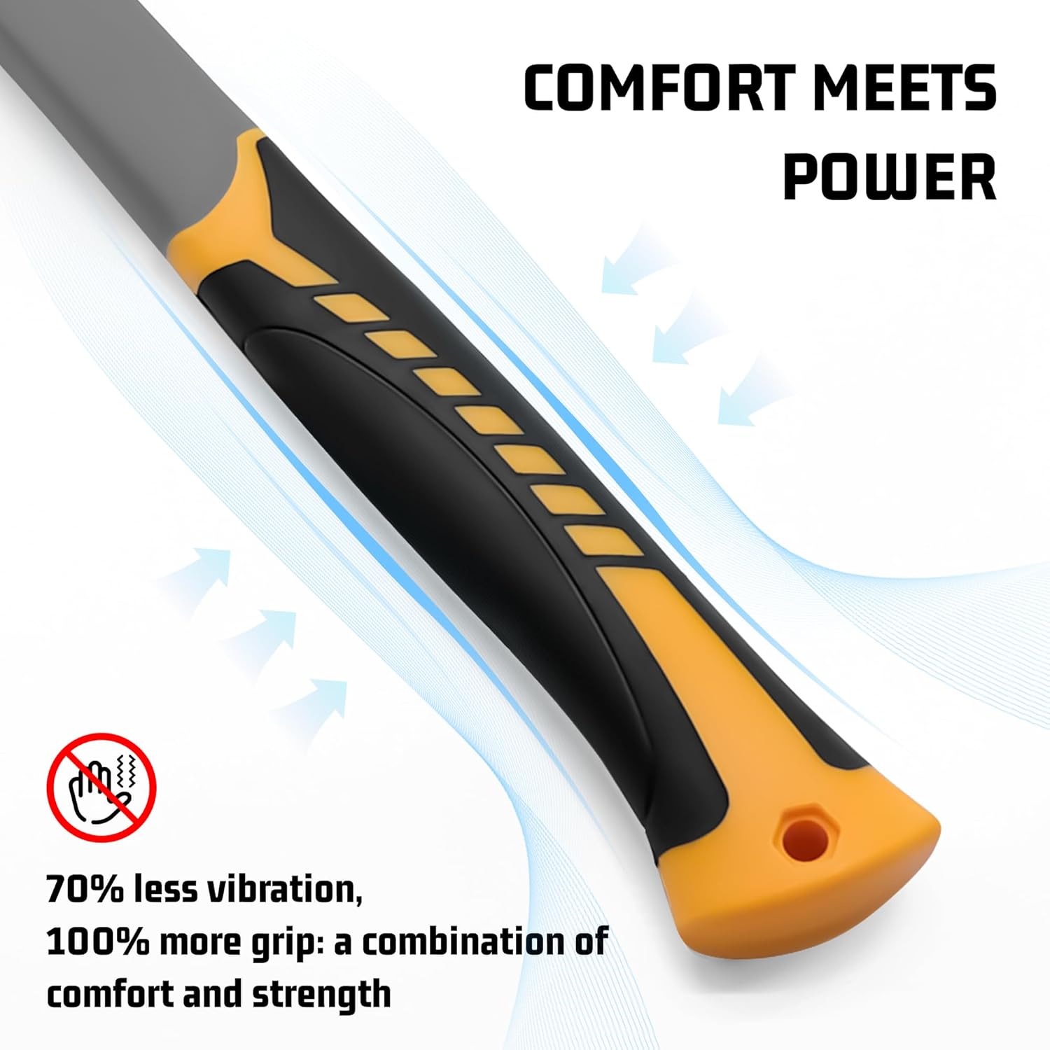 Pry Bar Hammer with Nail Puller - Unique Hammer Head 12.5" 18oz Pry Bar - Multi-Functional Tool with Cats Paw, Crowbar | Rubber Grip, Polished Beveled Claws - Forged Steel Design for Strength