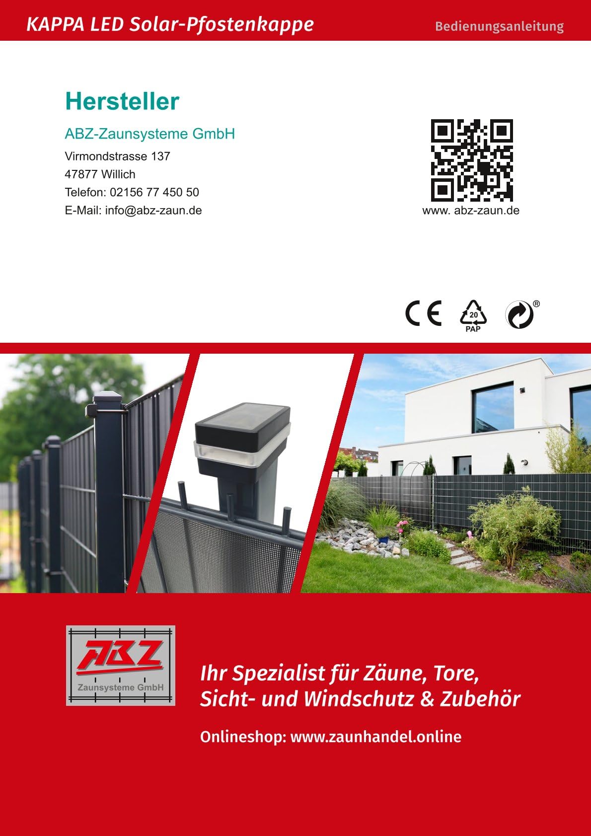 LED Solar-Pfostenkappe KAPPA (Weiß)