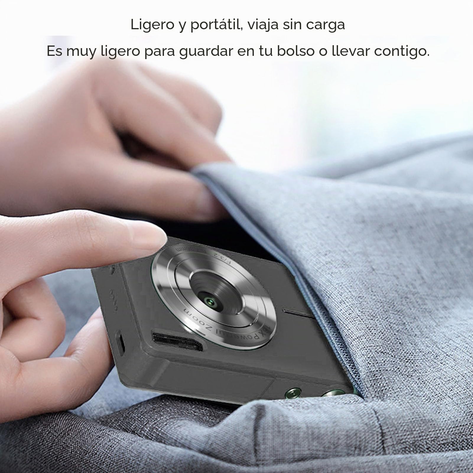 Cámara Digital de 44MP, 1080P HD 16X Zoom Digital Cámara de Vlogging con Enfoque Automático Cámara Digital de Bolsillo, Cámara de Video Inteligente HD para Fotografía Viajes