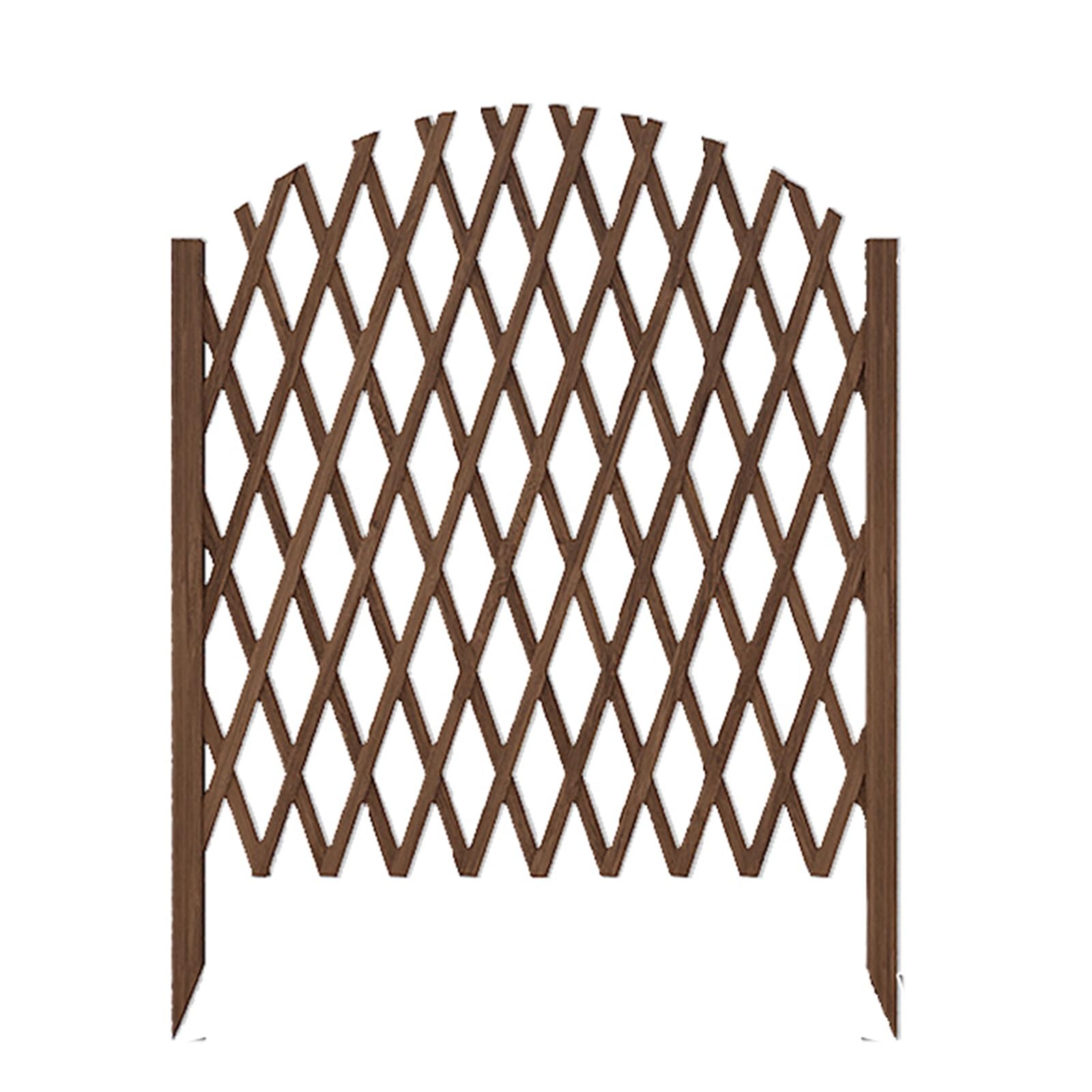 ASerZenith Expandable Wooden Garden Fence With Retractable Traffic Barriers For Home Yard Brown 120X70Cm A,Dark Brown-120X70Cm-B