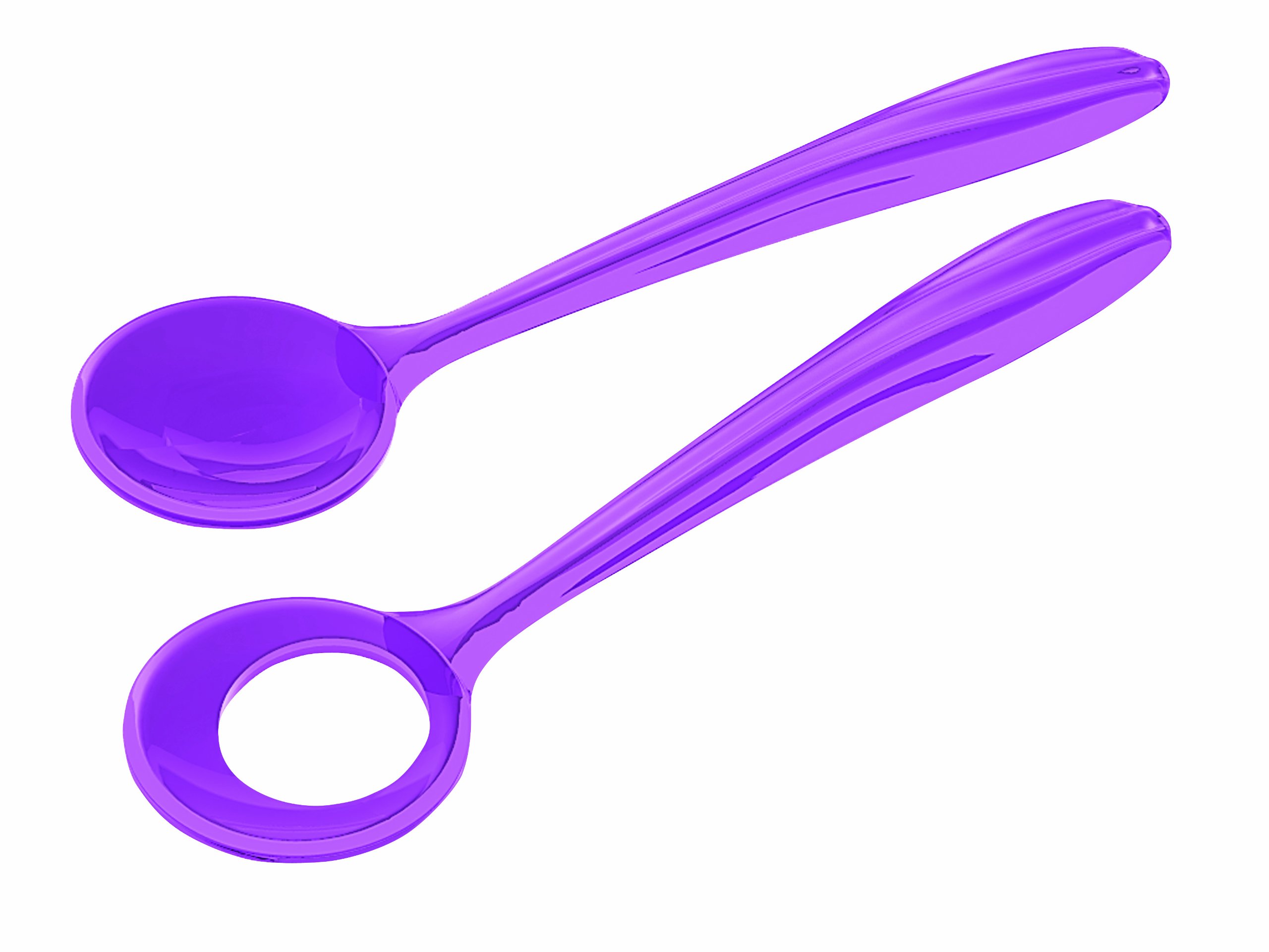 Guzzini Salad Servers, 28 Cm | Modern Design Serving Utensils For Pasta & Salad