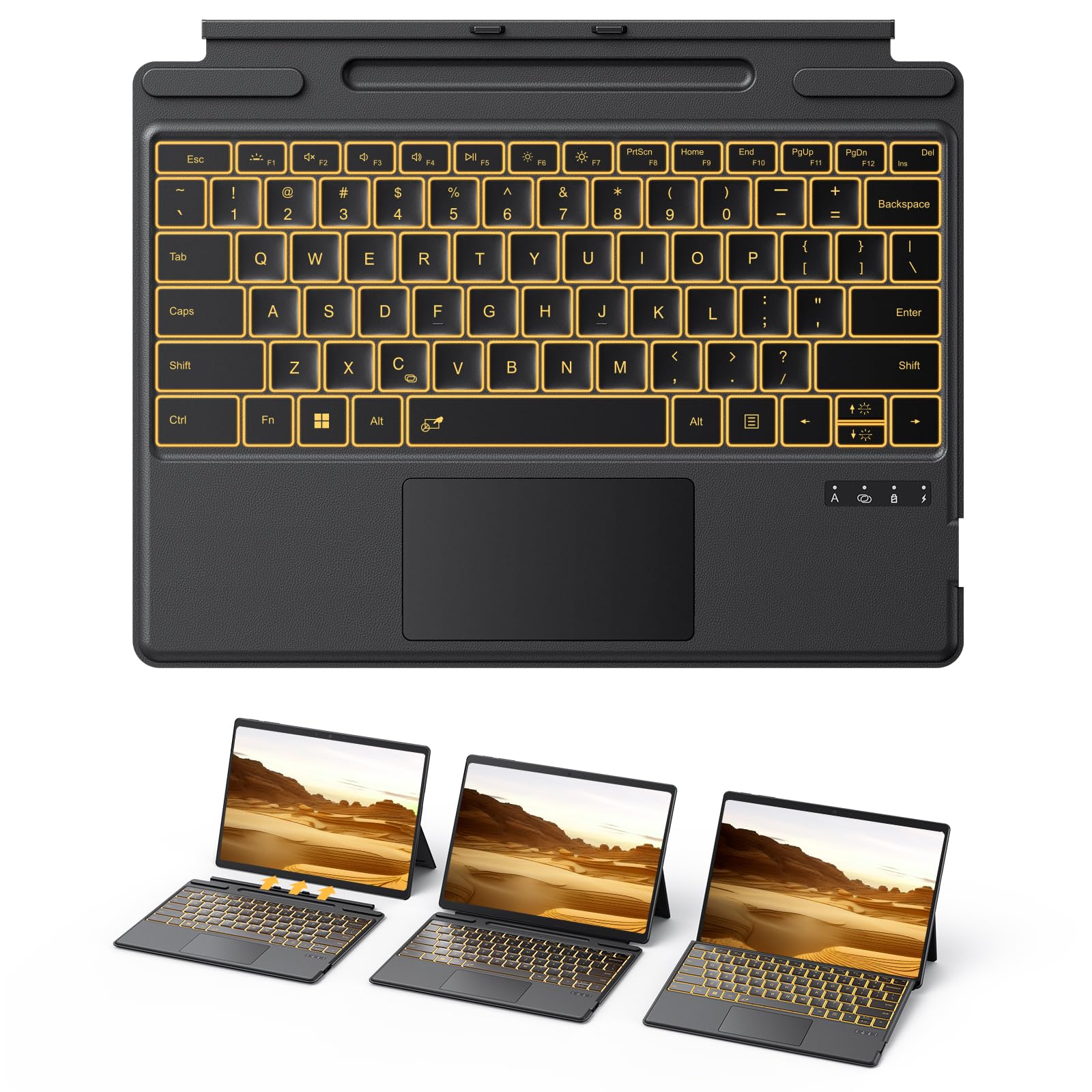 Surface TM Keyboard Bluetoothキーボード Amazon.com: TECURS Bluetooth Keyboard for Microsoft Surface Pro 11
