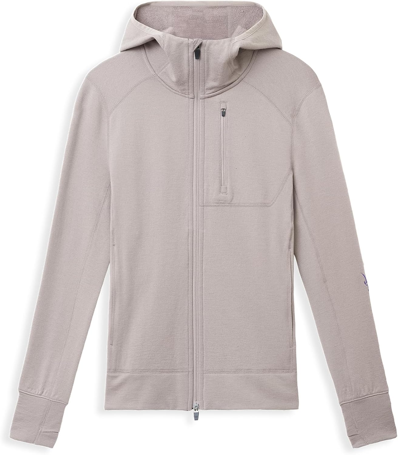 IBEX Merino Wool Mammoth Full Zip Hoodie for Women | Heavyweight Nuyarn Fleece Jacket with Helmet-Compatible Scuba Hood