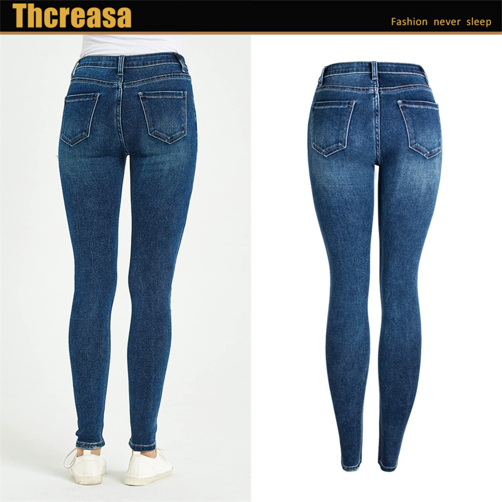 Pantalones Vaqueros para Mujer, Lavado De Pies Pequeños, Cintura Media Elástica, Pantalones Ajustados