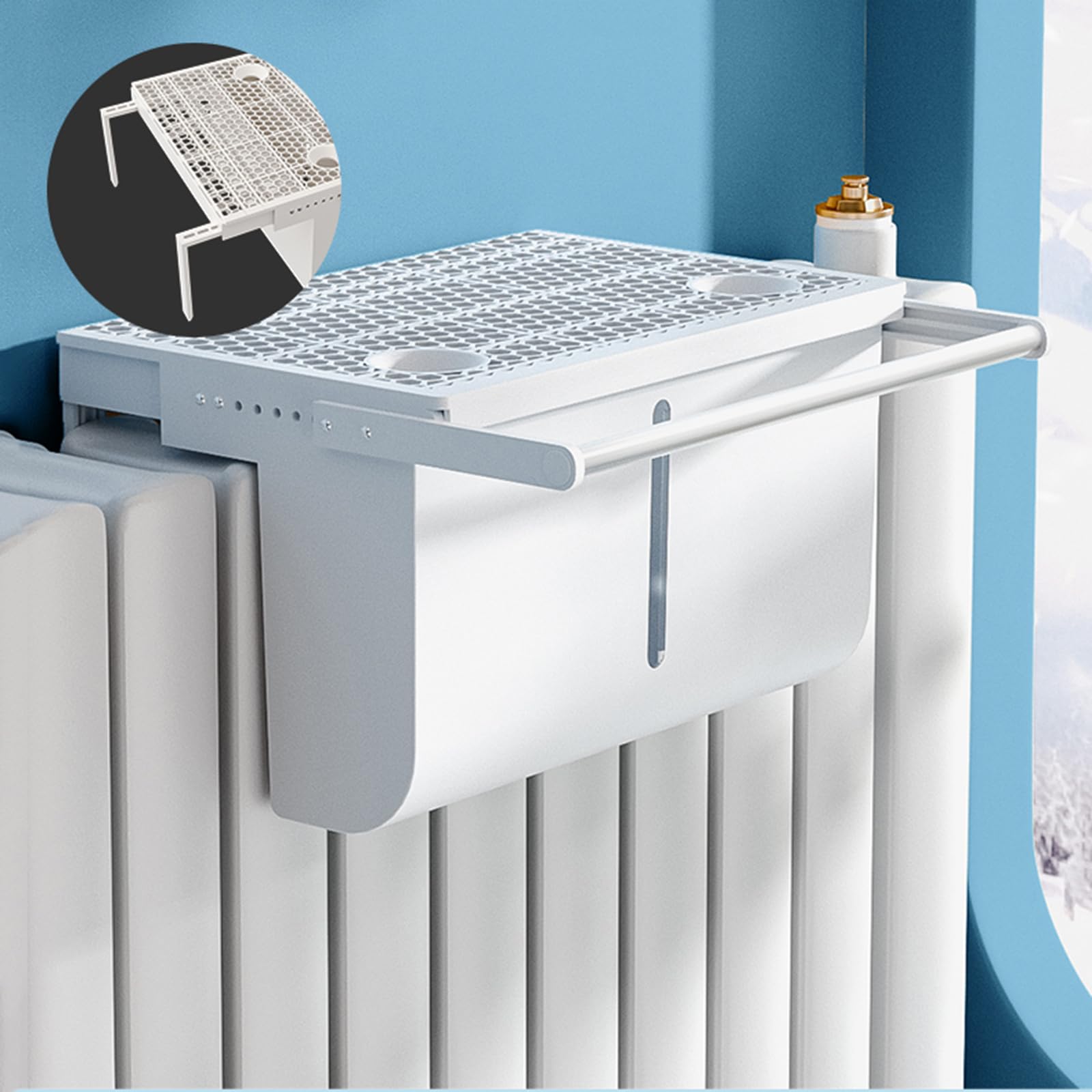 Small Humidifier for Radiator, Radiator Air Humidifiers Evaporative Humidifier Using Heat from The Radiator, 2.8L Water Storage Capacity,