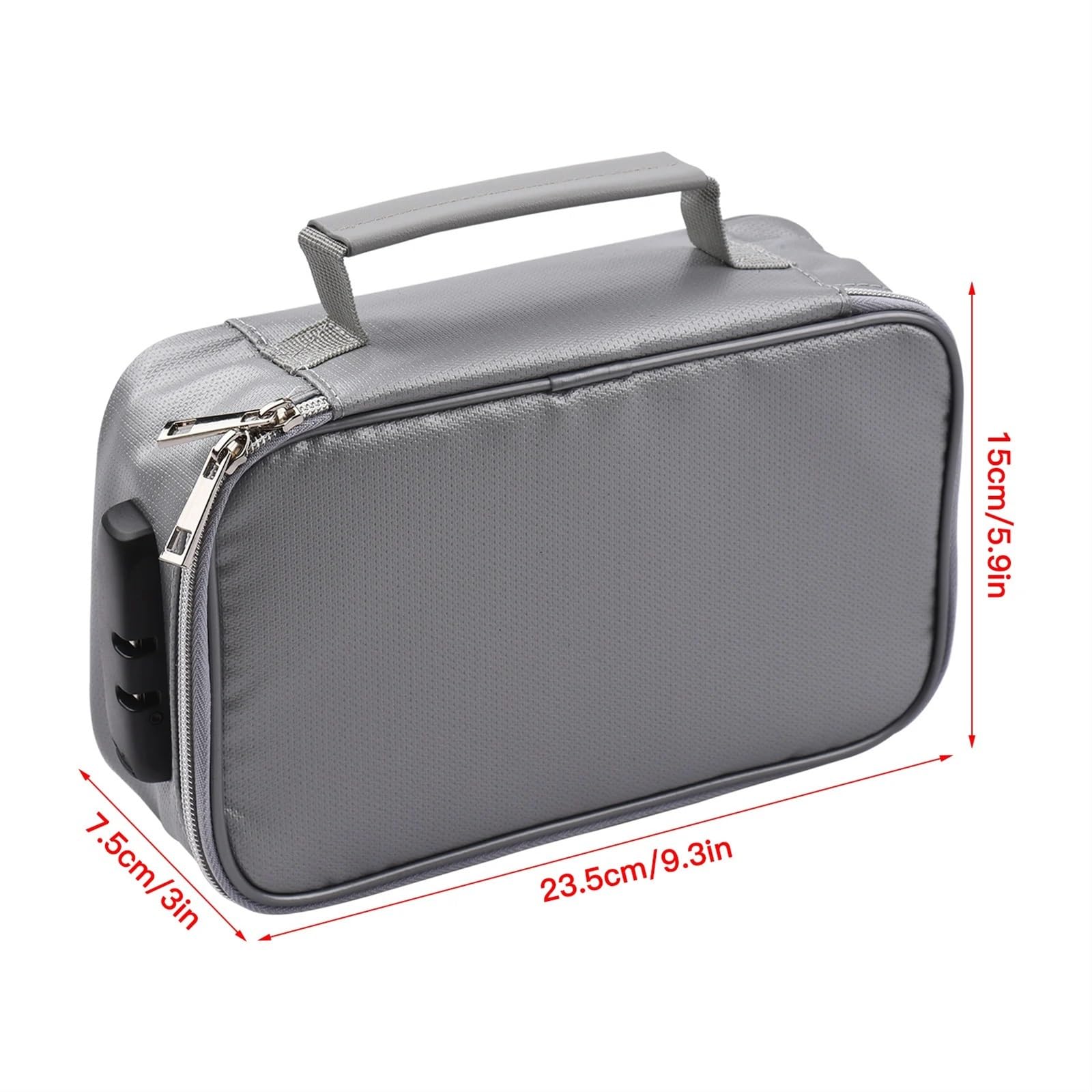 Borsa for Documenti ignifuga Organizer di Sicurezza Chiusura con Cerniera Custodia for Soldi Resistente al Fuoco e all'Acqua Custodia for Carte Multistrato(Black)