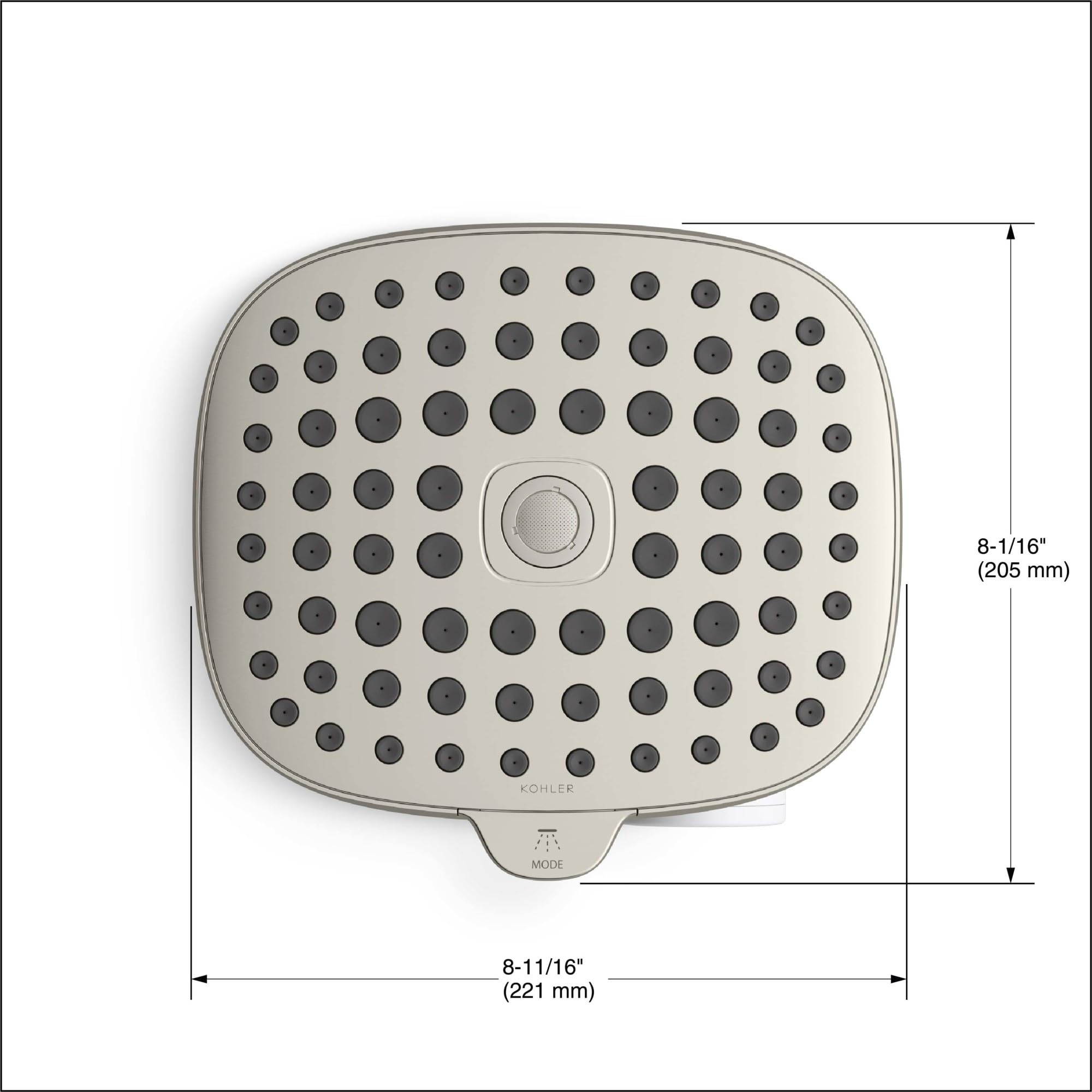 KOHLER R24670-G-BN - Cabezal de ducha filtrado de acuífero con sistema de filtro de agua, cabezal de ducha multifunción y kit combinado de filtro para piel y cabello, níquel cepillado vibrante