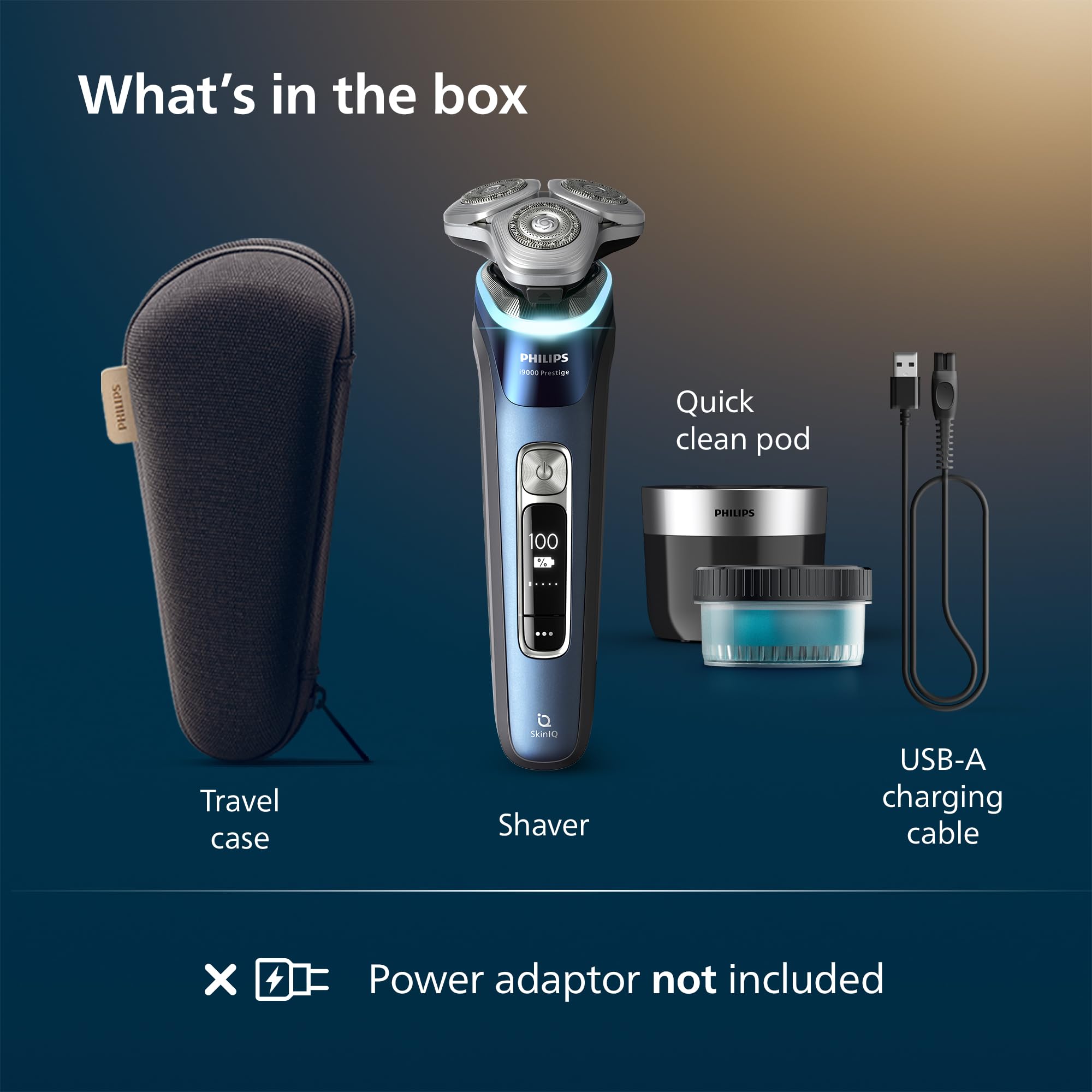 Philips Shaver i9000 Prestige, Wet & Dry Electric Shaver, Mystic