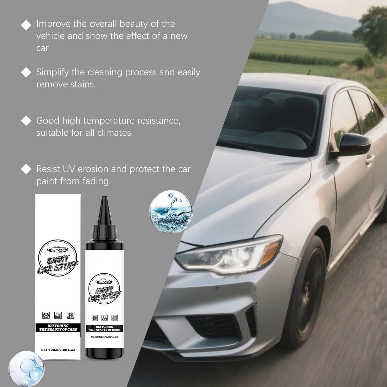 Coating Agent for Car 100ml Waterproof UV Resistant Dustproof Shiny Car Stuff Long-Lasting Coating — view 6