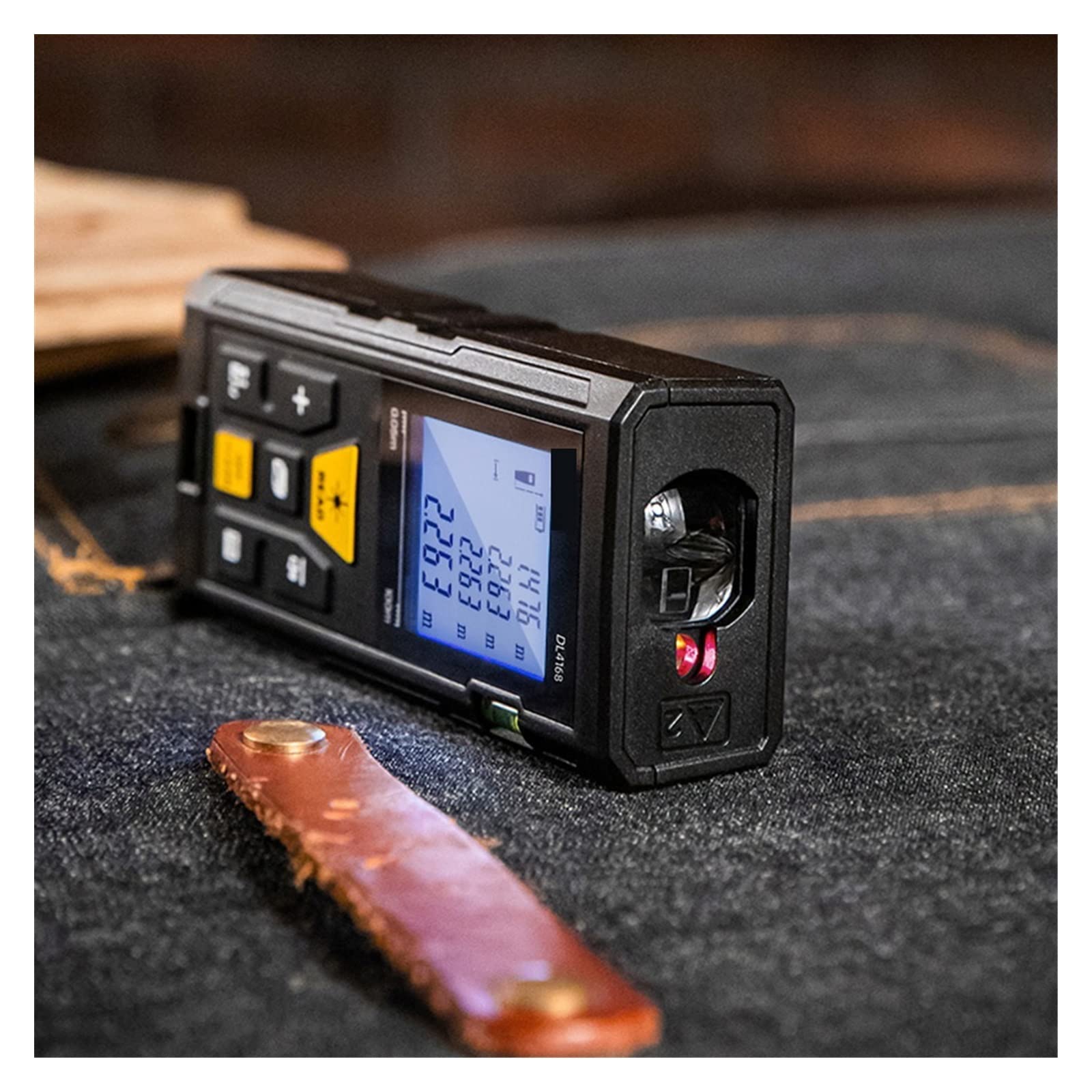 Misuratore di Distanza Laser, Display da 1,7 Pollici 40M/60M Telemetri Metro Elettronico Roulette Nastro Digitale Telemetro Nastro di Misurazione Misura Distanza, Area e Volume(Color:0 05 60m)