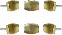 Vista 14 de Perilla Home Juego de 6 pomos decorativos de metal para habitación, cocina, gabinete, armario, puerta, aparador y tiradores de cajón (dorado, JENA S)