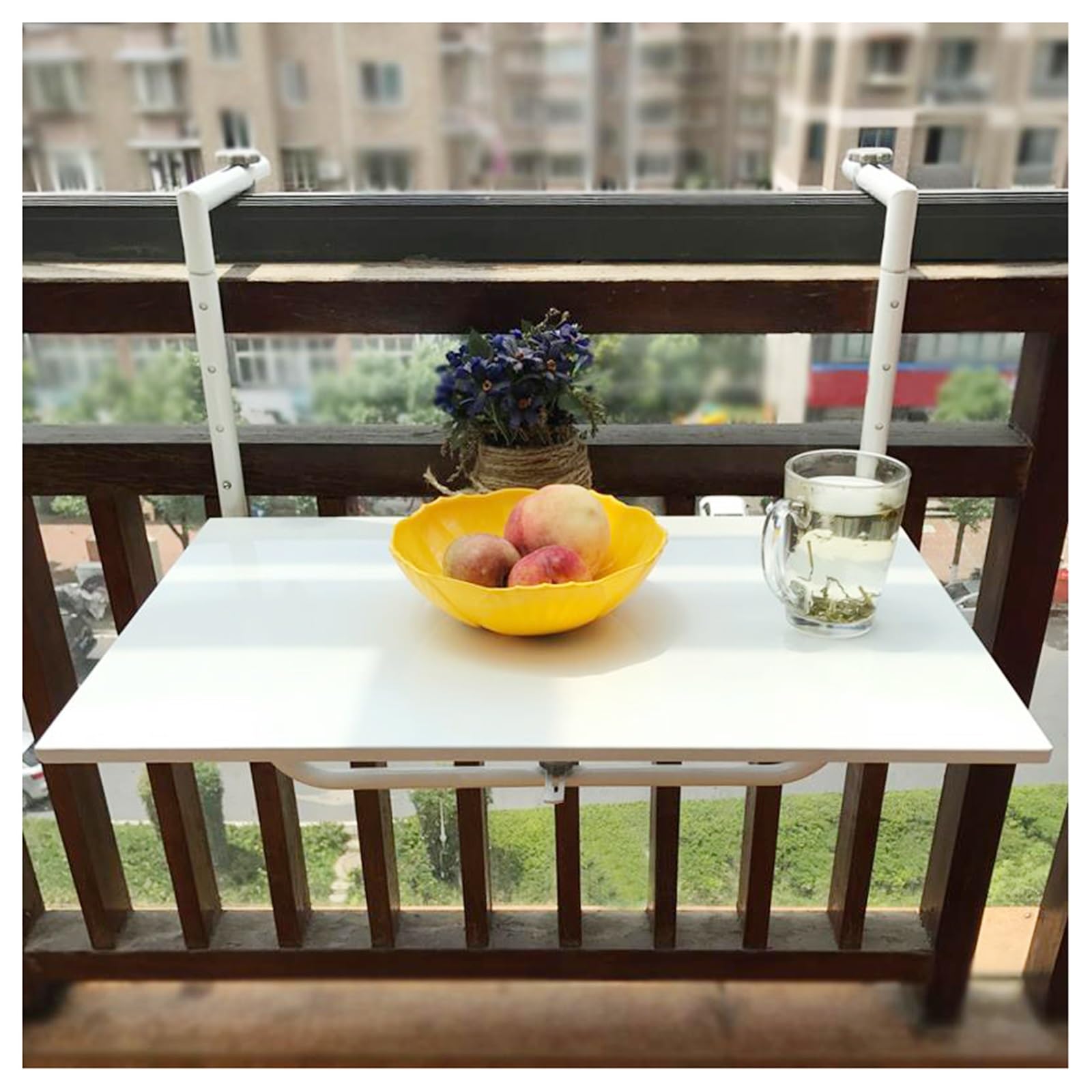 Barre de balcon pliante en bois de qualité supérieure pour terrasse