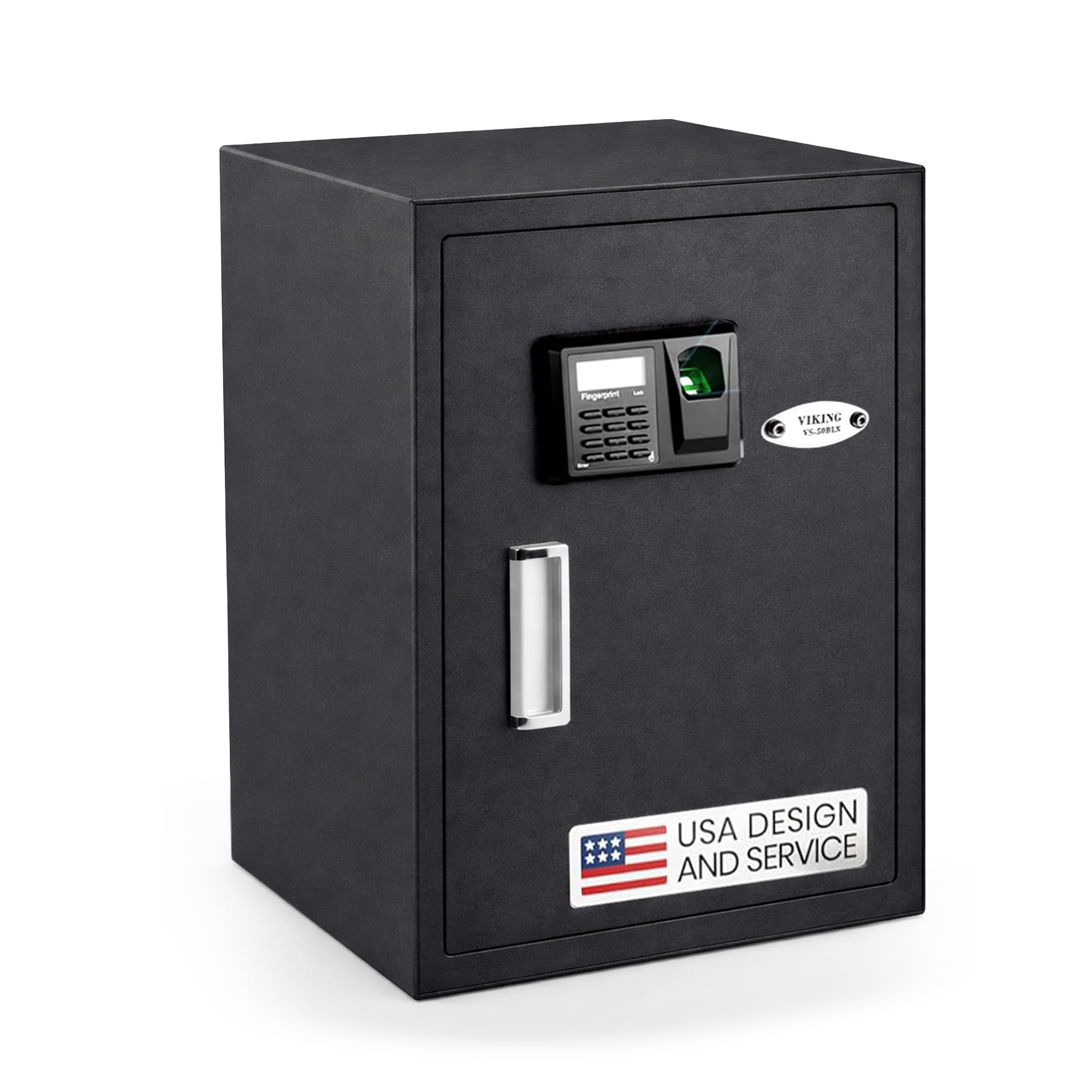 - Viking Security Safe Large Biometric Safe – Quick-Access Fingerprint, PIN & Key Entry, Heavy-Duty Steel with Anti-Pry Door, Adjustable Shelves, Interior LED Light VS-50BLX