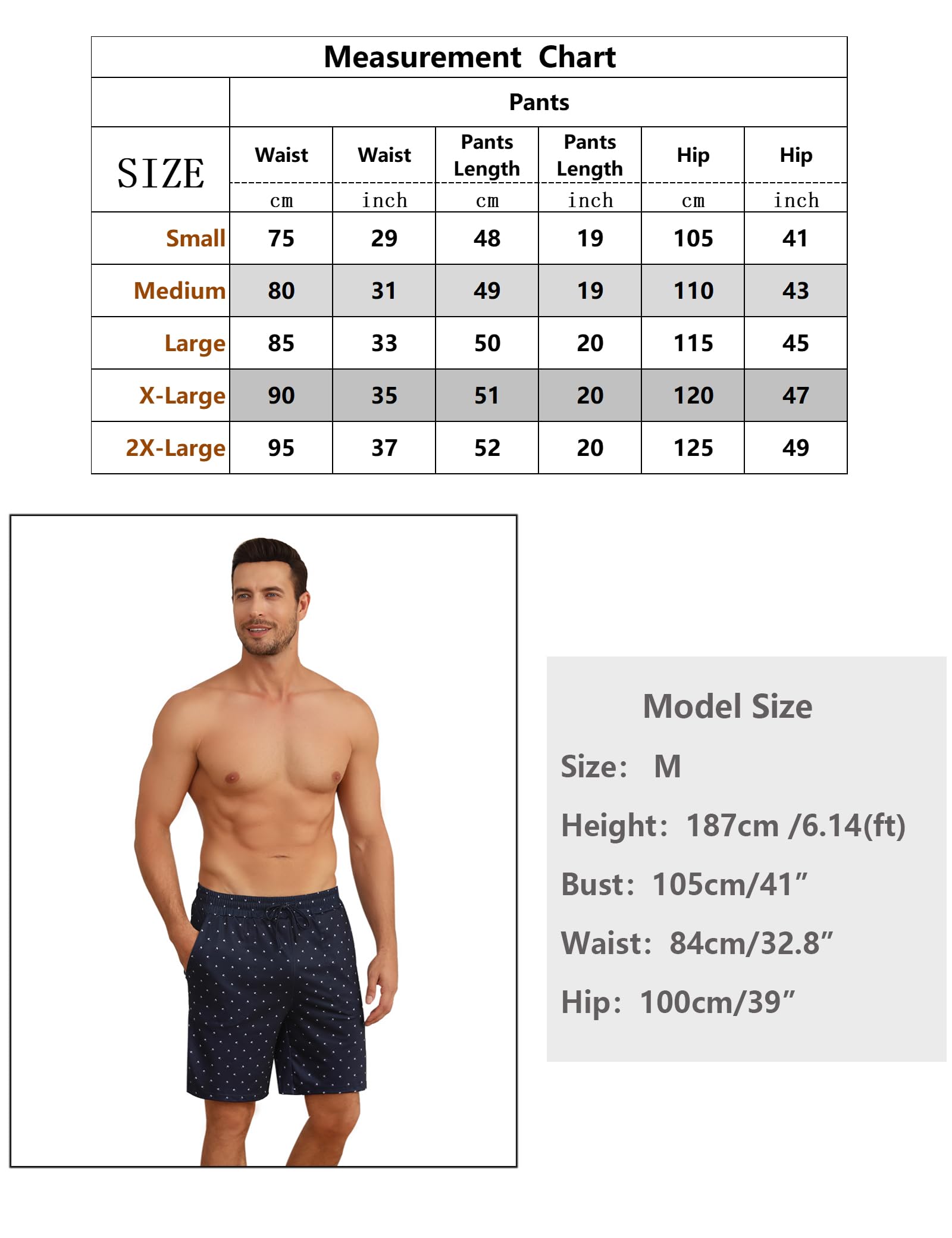 Demegimi Pantalones Cortos Pijama para Hombres Pantalón Pijama Hombre Verano Corto Shorts Pantalones Pijamas Cortos Hombre Algodon Ropa de Dormir