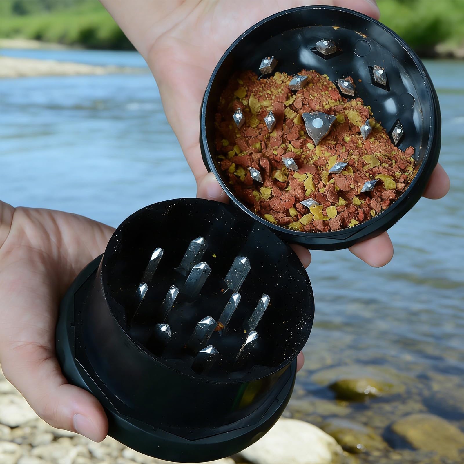 Boîte de fabrication d'appâts pour carpe - Broyeur de leurres - Pour la pêche à la carpe - Boîte de fabrication de bouillettes - Pellets - Broyeur - Outil de meulage