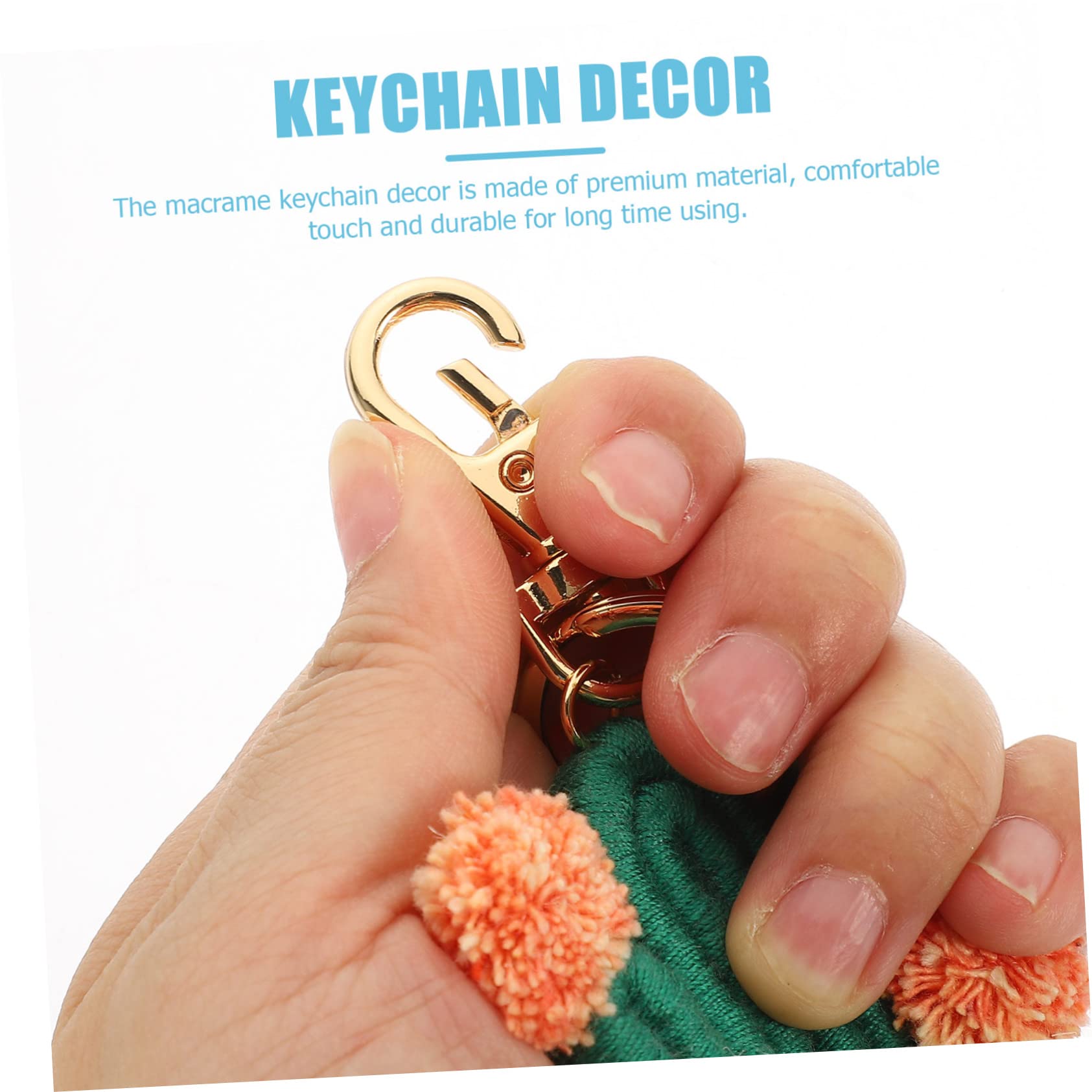 TOYANDONA 5piezas Llavero De Cactus Mano Borlas Adorno Colgante Bohemio Para Claves y Bolsos Accesorio Creativo De Decoración Para Mujeres