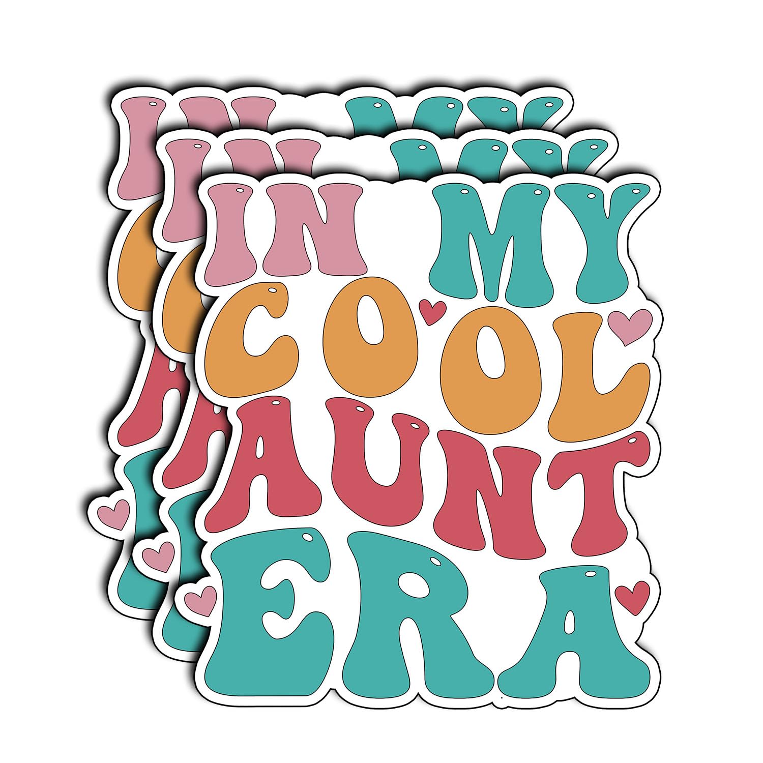 Photo 1 of (3Pcs) in My Cool Aunt Era Sticker Fun Vinyl Waterproof Decal for Laptop Water Bottle Scrapbook Journal Gifts for Auntie from Niece Nephew Family Appreciation Birthday Christmas Gifts (3x2.7)