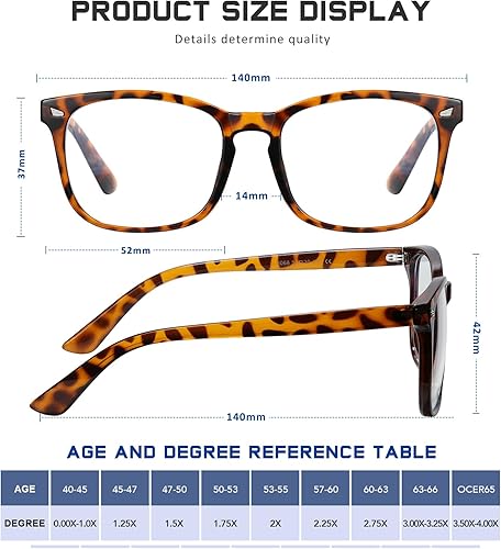 Miniatura 3 de Jectieey Gafas de lectura para mujeres y hombres, lectores de filtro UV con bloqueo de luz azul, lentes antifatiga ocular