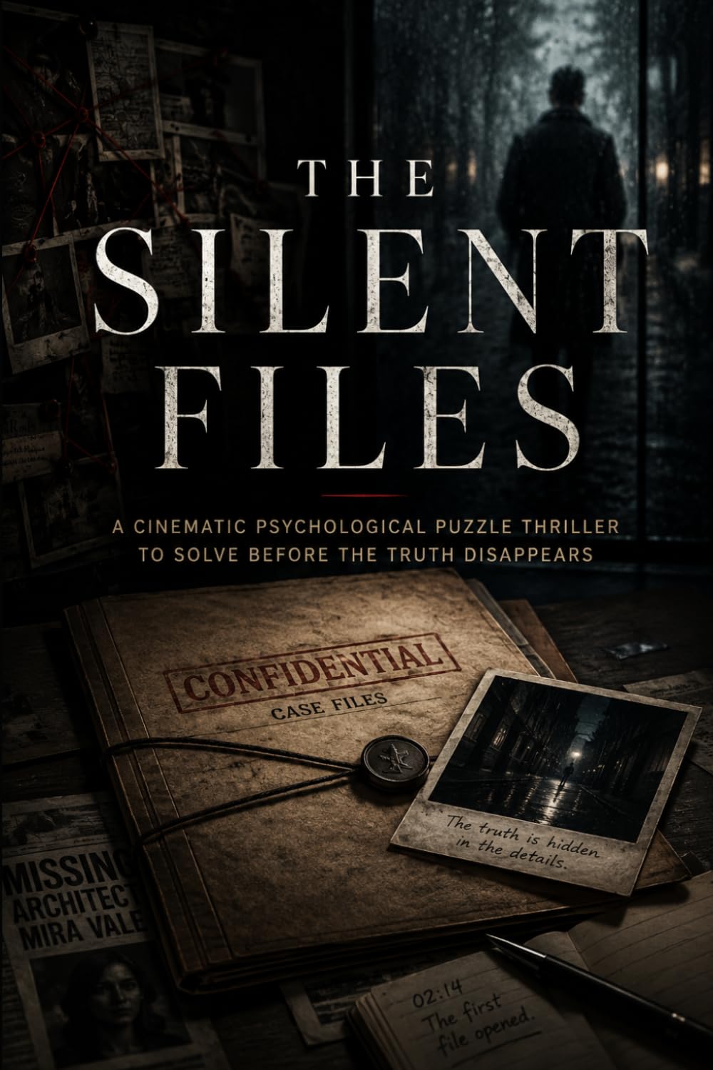 The Silent Files: A Cinematic Psychological Puzzle Thriller Book with Detective Cases, Hidden Clues, Logic Challenges, Timeline Mysteries, and Interactive Crime-Solving Puzzles