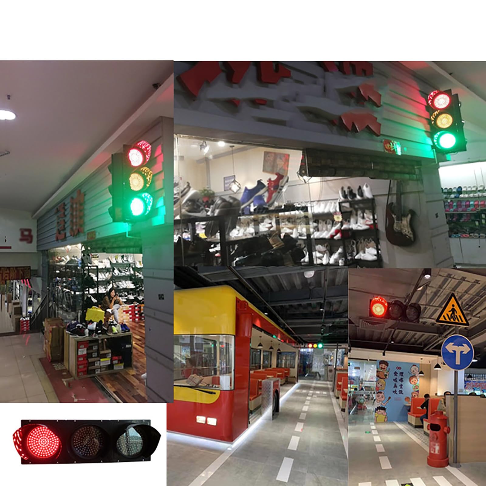信号機型 LED ライト 4色 Amazon.co.jp: 2 ライトセクション 赤と緑 100mm/4 インチ LED