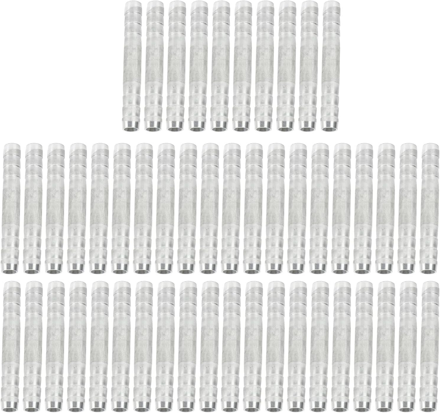 50pcs Universal High Strength Aluminum Air Conditioning Hose Barb Fitting, Long Durability Rustproof Refrigerant Hose Barb Connector for Automobiles and Trucks, outstanding Sealin (1/2in)
