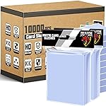 Kitoyz 10000 Counts Card Sleeves Top Loaders for Trading Cards, Penny Soft Sleeves Clear Baseball Card Sleeve Protectors Fit for Sports, Football, Game Cards
