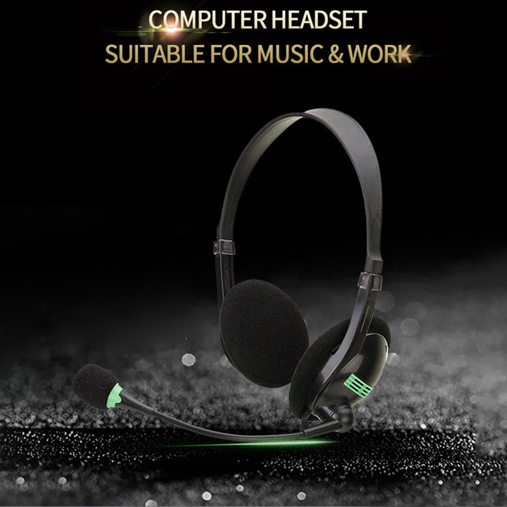 20X Cuffie per Computer con Cuffie Audio da 3,5 mm con Microfono A Braccio A 270 Gradi Adatto per Computer Desktop