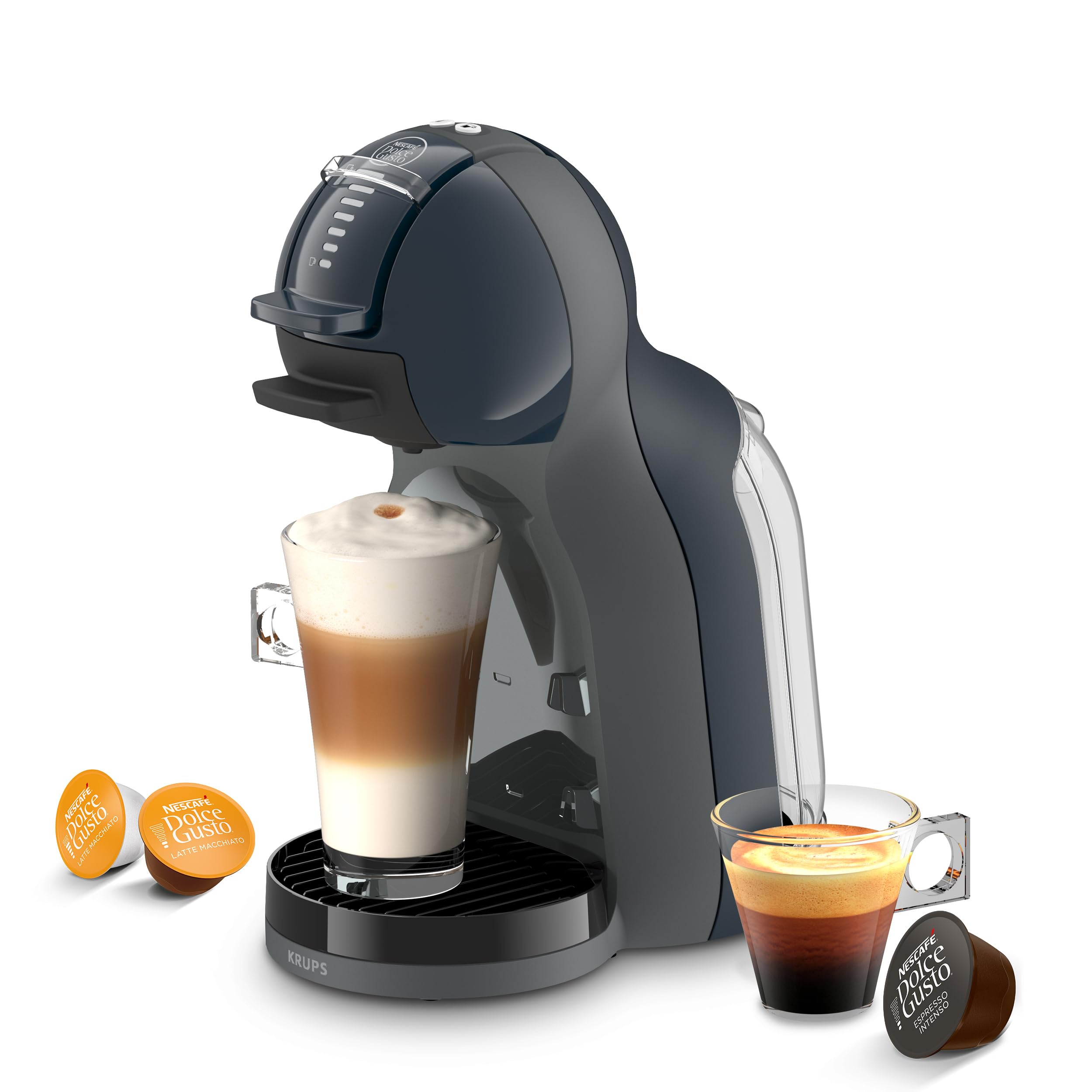 NESCAFÉ Dolce Gusto Mini Me 2 von Krups Kaffeekapselmaschine, Temperatur und Menge einstellbar, über 45 heiße und kalte Lieblingsgetränke, kompakt, stilvoll, Cosmic Grey, KP143BF0.26