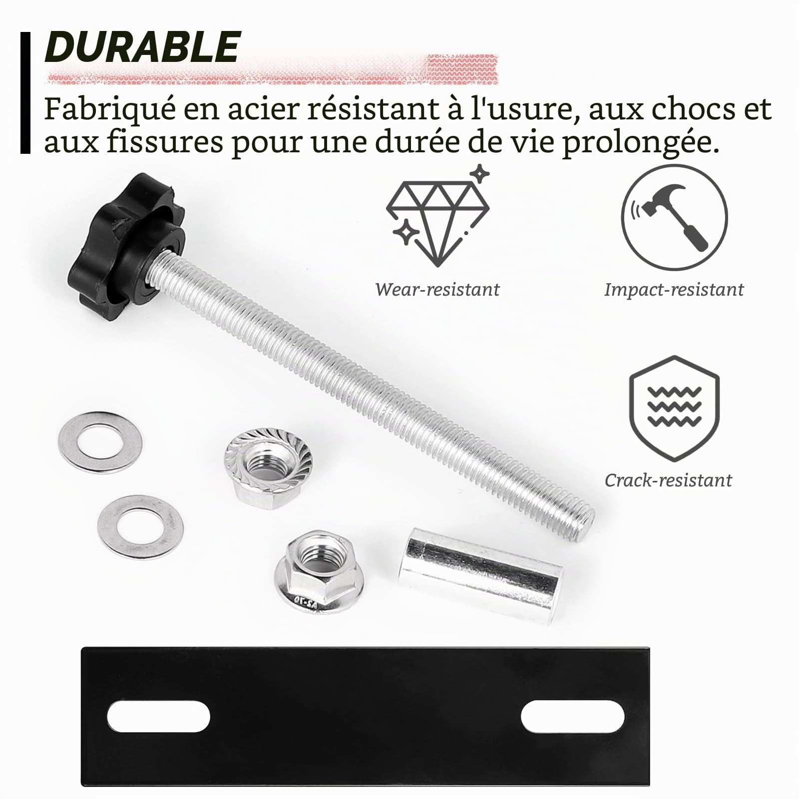 EXLECO Lot de 2 supports pour plaques de sable - Accessoires pour sandboards tout-terrain - Fixation tout-terrain - Pour camping-car - Tapis de traction - Kit de montage pour voiture - Barres de toit