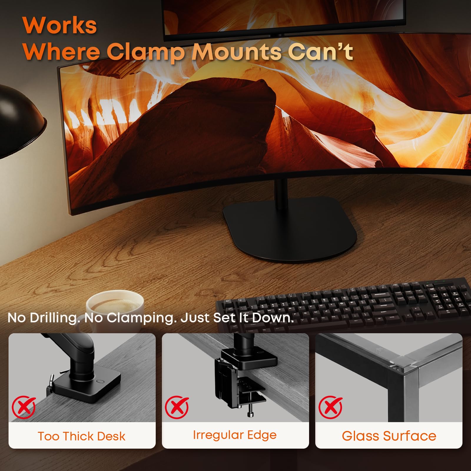 Soporte para monitor de 2 monitores uno encima del otro para 17-49 pulgadas, pantalla apilable vertical, postura independiente, altura ajustable, máx. 20 kg por brazo, VESA 75/100 mm, negro