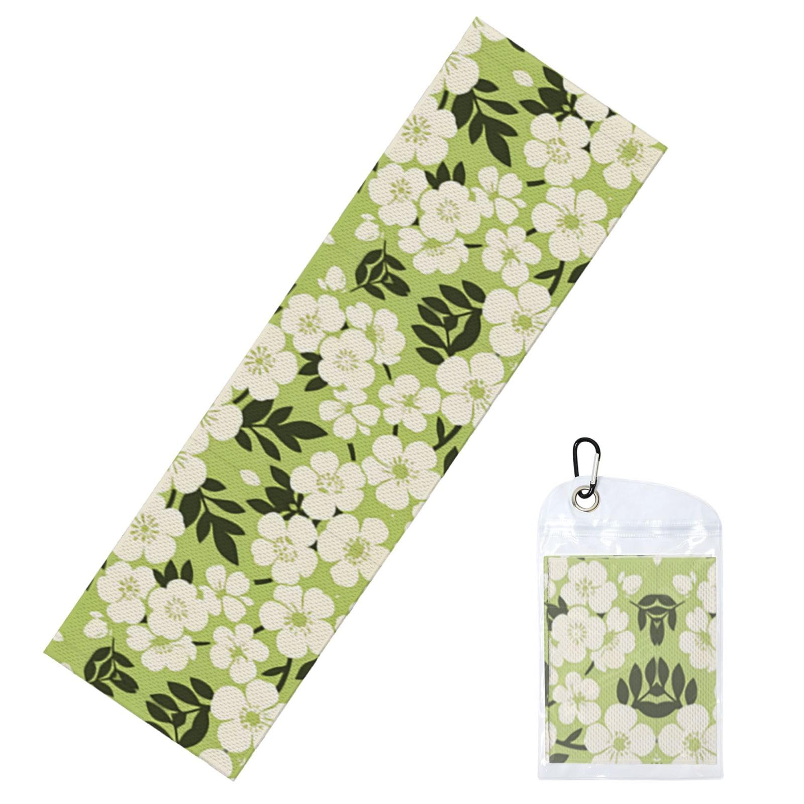 DUYIOKH Lime Flora Print Cooling Towel, Portable Towel for Gym Workout Golf Beach World Cup Sports Hot Weather